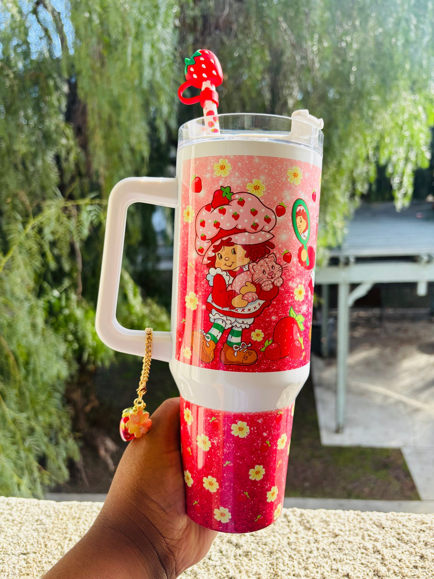 Strawberry shortcake w/accessories add on 40oz tumbler