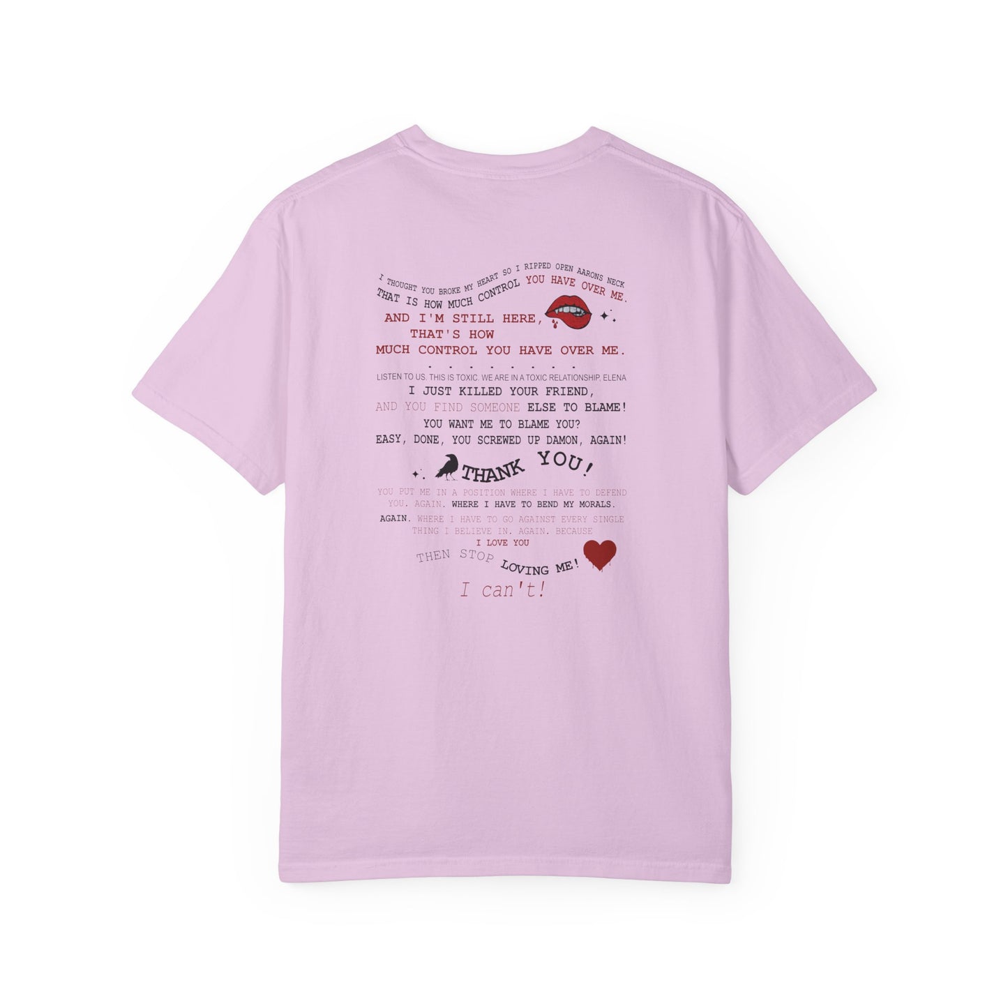 Damon and Elena toxic love club Lyric Collage T-shirt