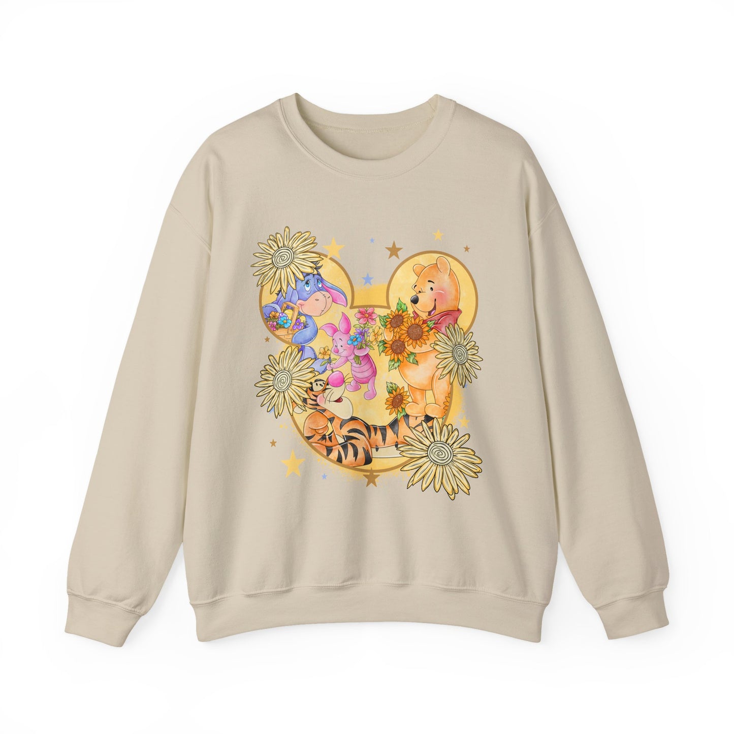 Warm Floral Bear Crewneck Sweatshirt,