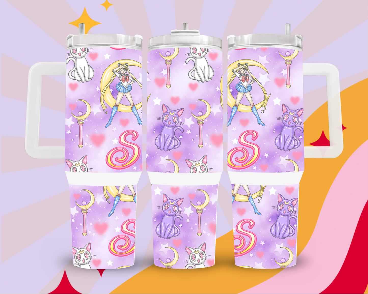Purple sailor Moon 40oz tumbler