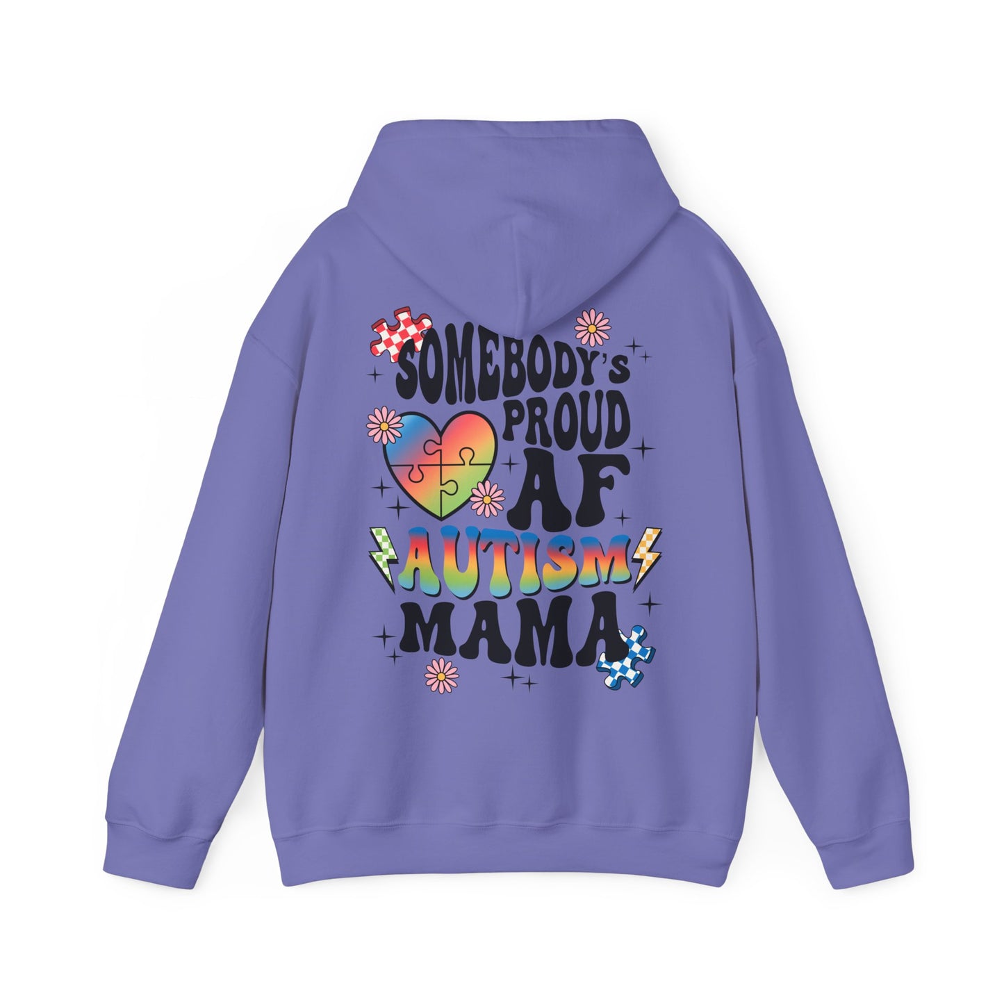 somebodys proud autism mama Unisex Heavy Blend™ Hooded Sweatshirt