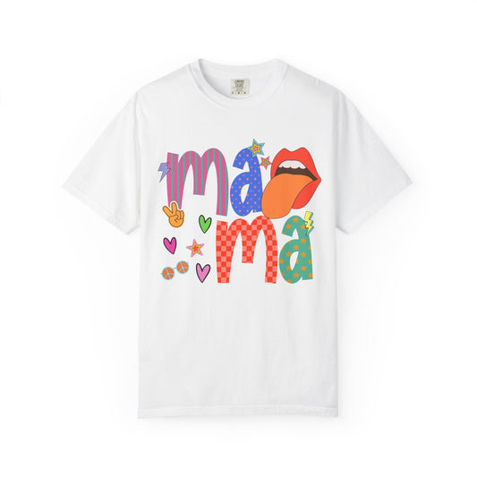 Mama Graphic T-Shirt — Colorful Retro Pop Art Design