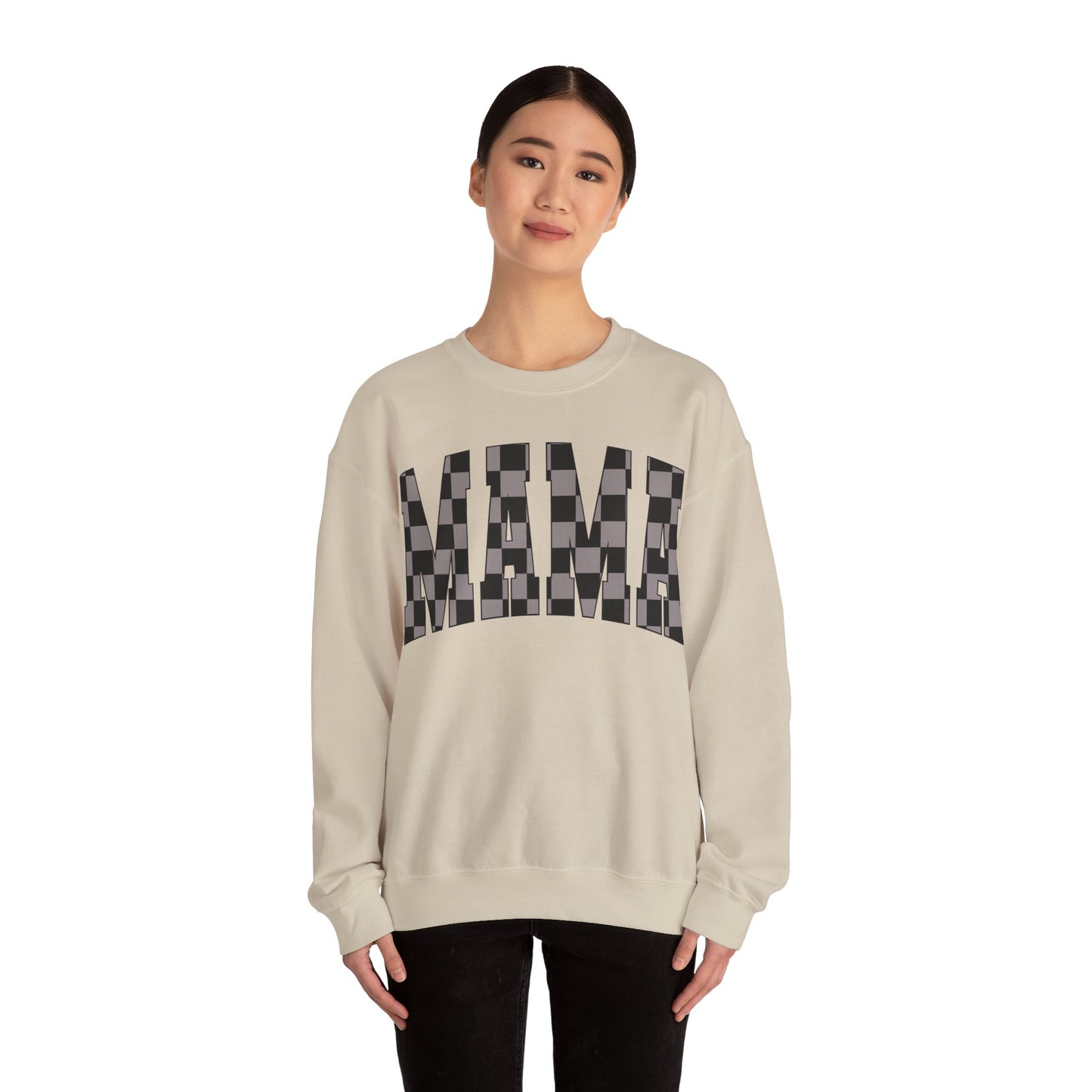 checkered mama Unisex Heavy Blend™ Crewneck Sweatshirt