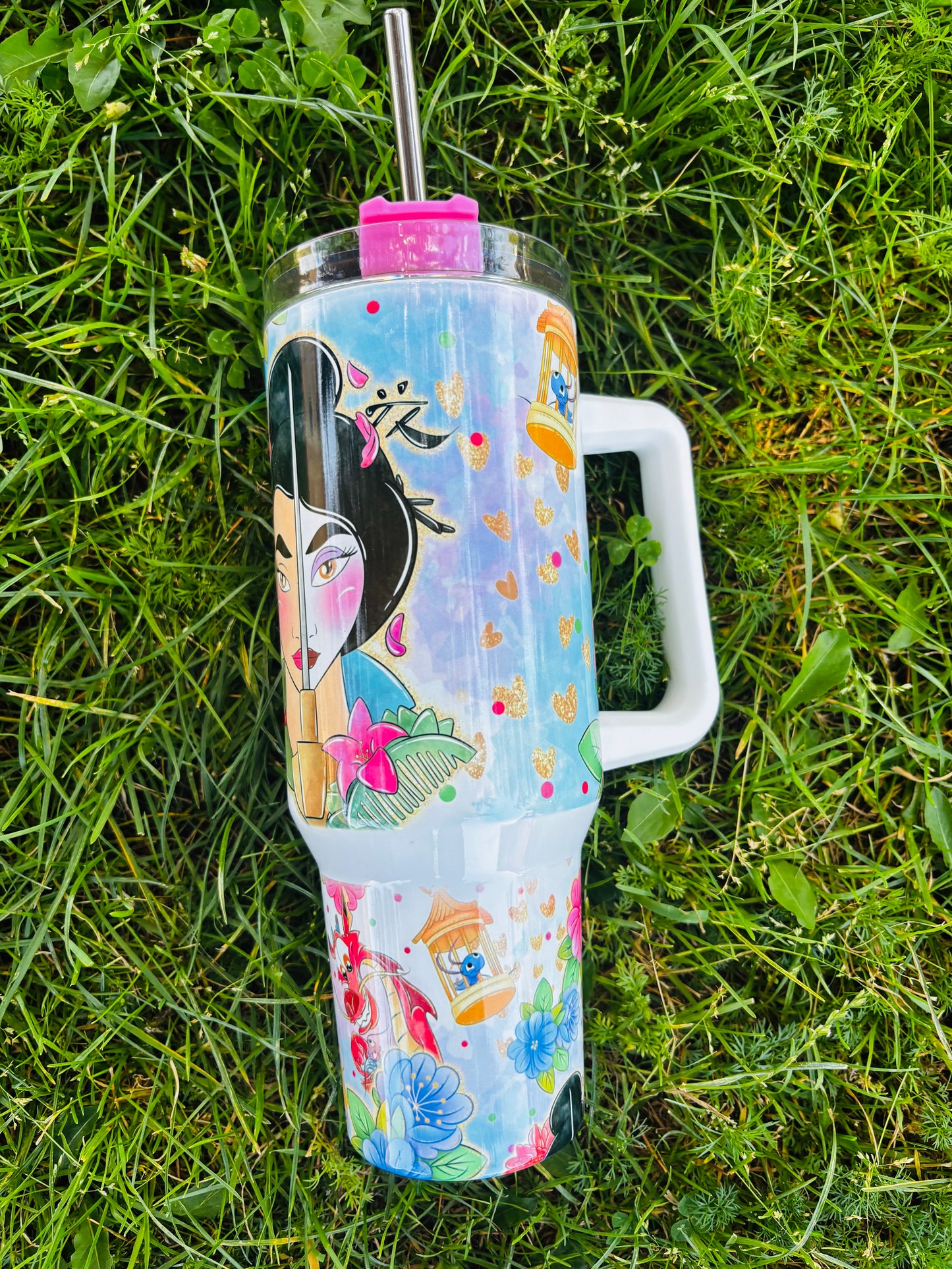 Mulan blooms 40oz tumbler