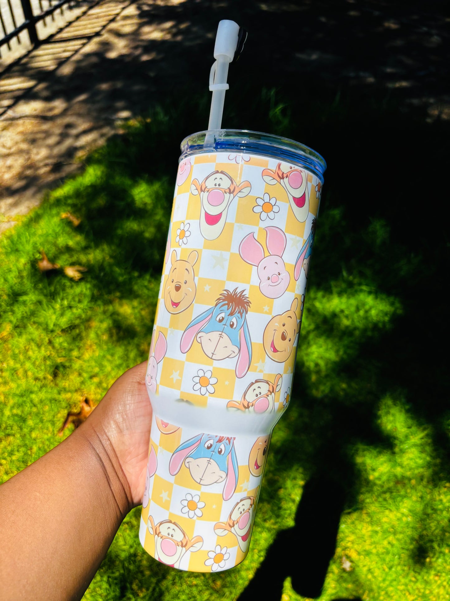 Yellow Pooh and friends 40oz tumbler