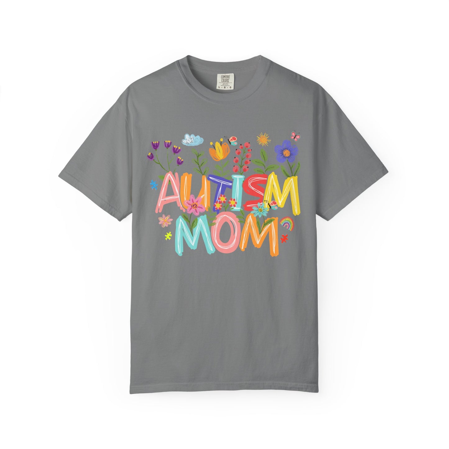 Autism Mom Floral T-Shirt, Gift for Autism Awareness, Supportive Apparel