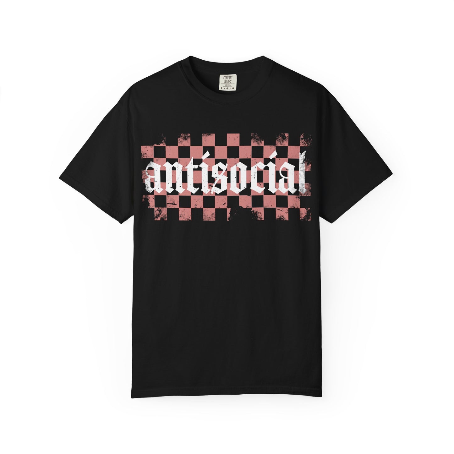 Antisocial Unisex Garment-Dyed T-Shirt | Trendy Graphic Tee, Gift for Introverts, Casual Wear, Street Style, Unique Fashion