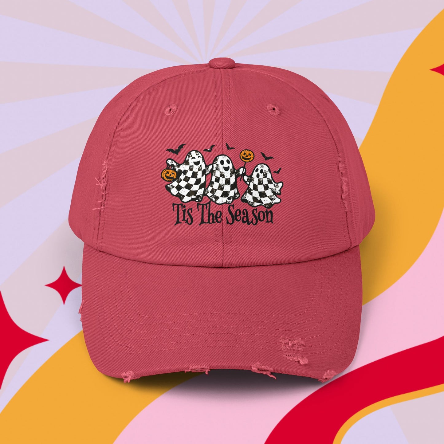 Fall ghost Distressed Cap