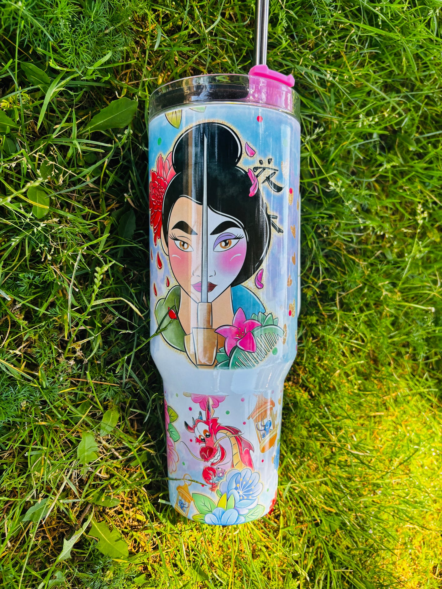Mulan blooms 40oz tumbler