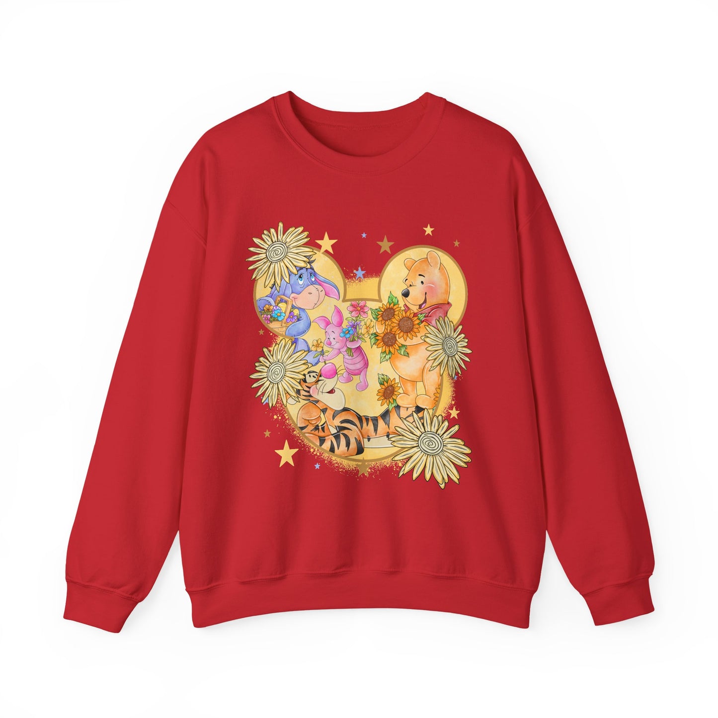 Warm Floral Bear Crewneck Sweatshirt,