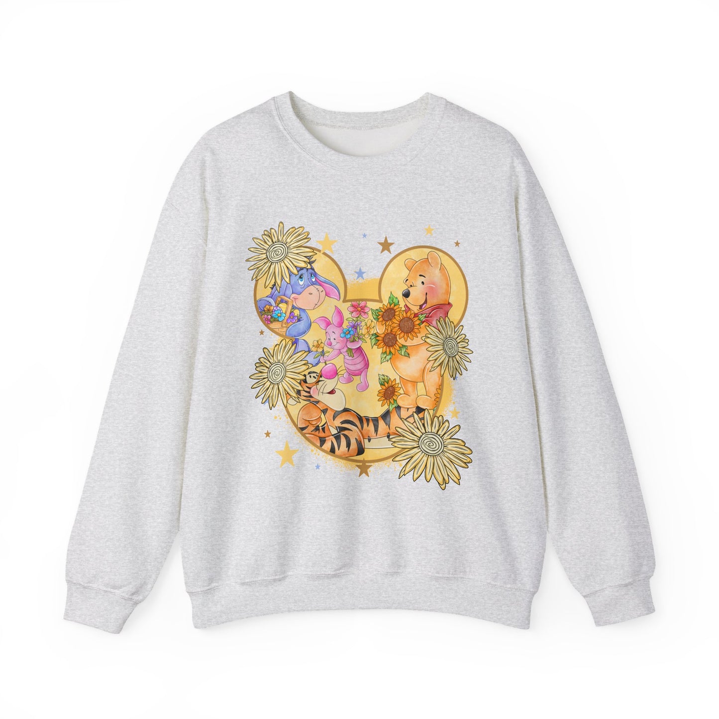 Warm Floral Bear Crewneck Sweatshirt,