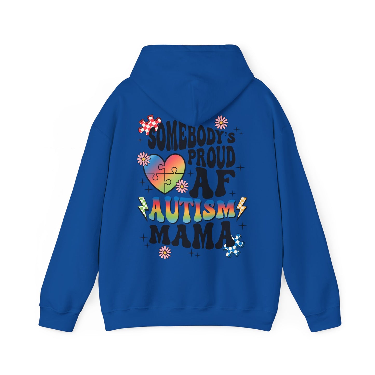 somebodys proud autism mama Unisex Heavy Blend™ Hooded Sweatshirt