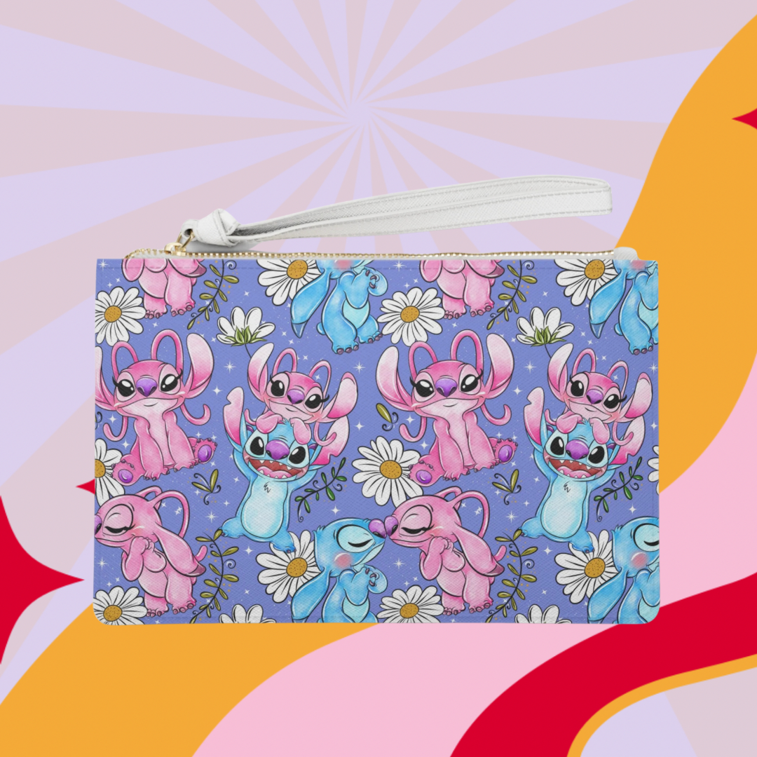 Colorful Stitch-Themed Clutch Bag