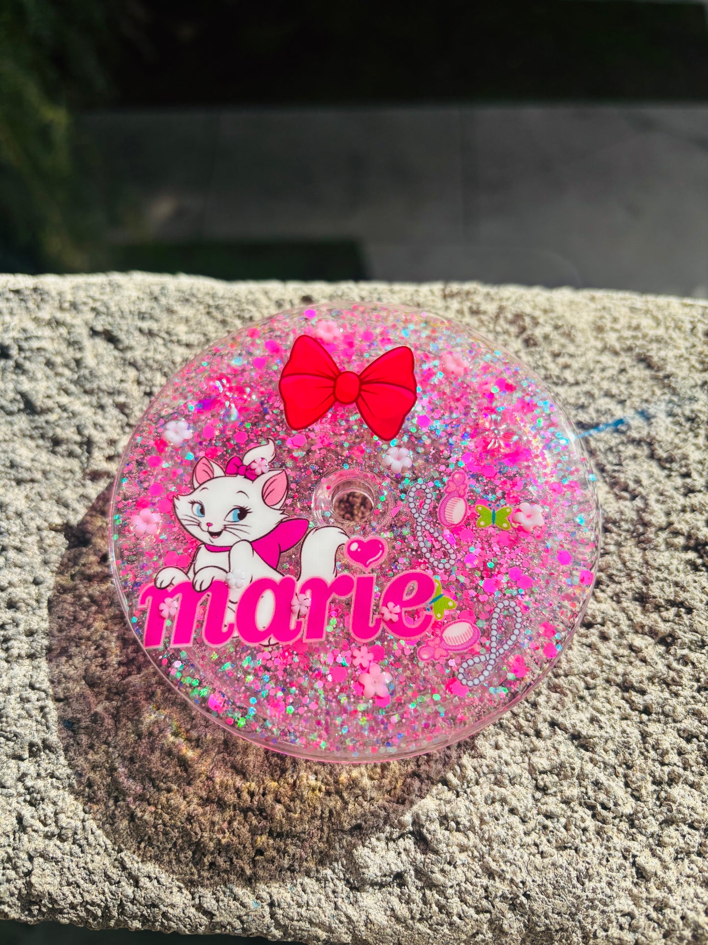 Marie 24oz acrylic snow globe tumbler