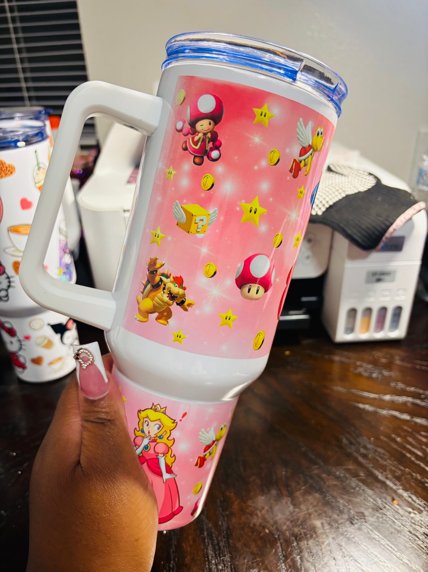 Peach 40oz tumbler
