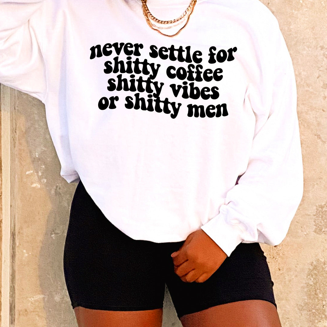 Never Settle Unisex Heavy Blend™ Crewneck Sweatshirt