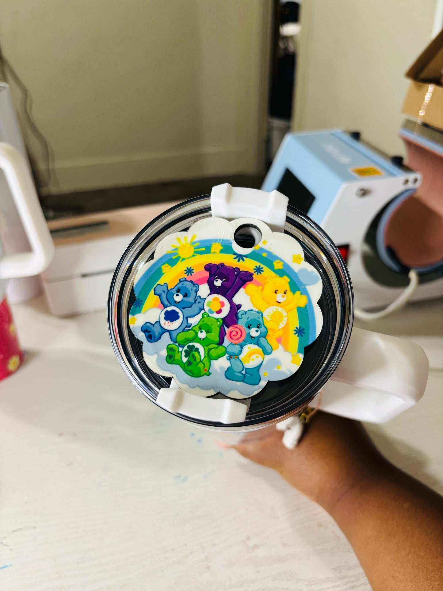 Rainbow Care Bears 40oz tumbler