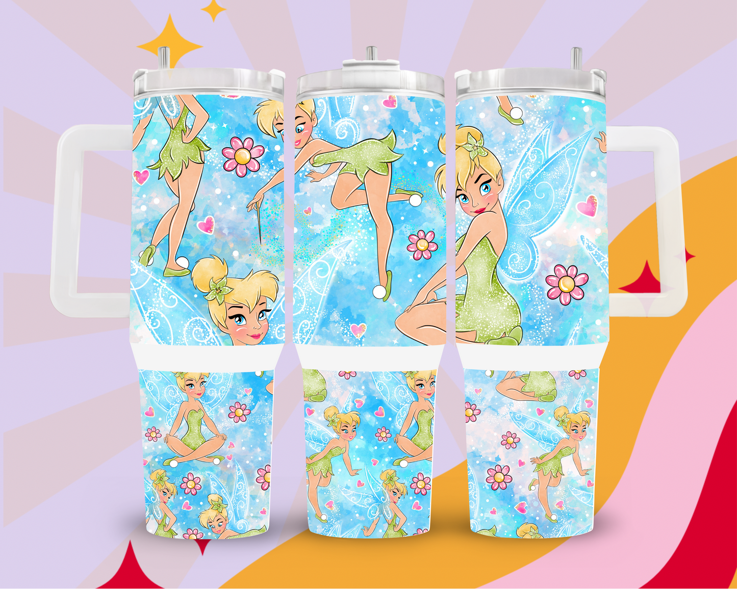 Blue tinkerbell 40oz tumbler