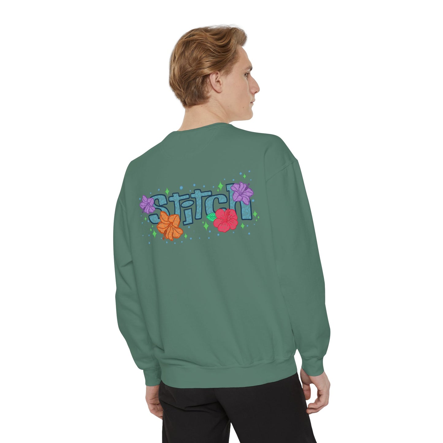 Stitch lace floral Graphic Sweatshirt