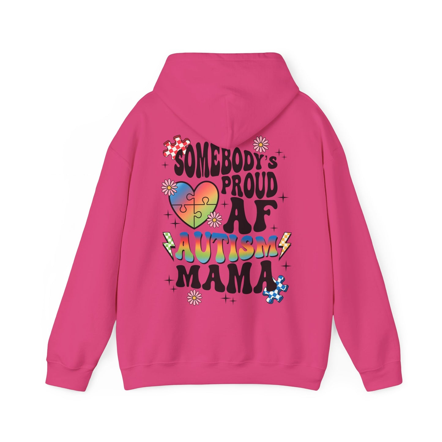 somebodys proud autism mama Unisex Heavy Blend™ Hooded Sweatshirt