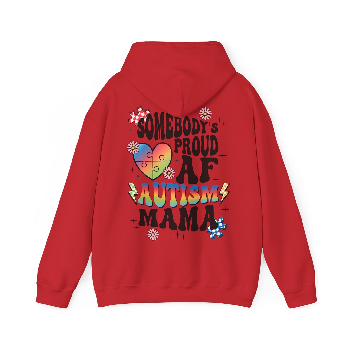 somebodys proud autism mama Unisex Heavy Blend™ Hooded Sweatshirt