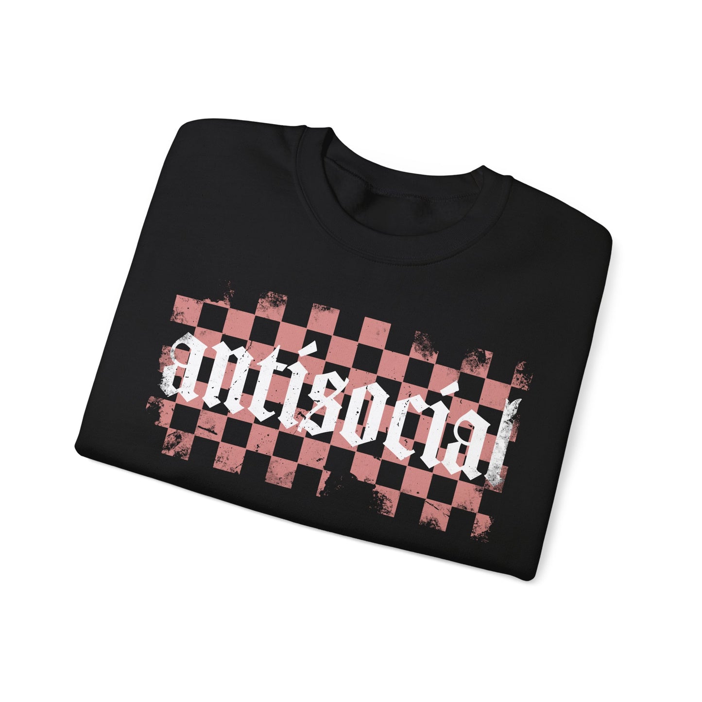 Antisocial Crewneck Sweatshirt, Comfy Casual Pullover for Everyday Wear, Perfect Gift for Introverts, Street Style Apparel,