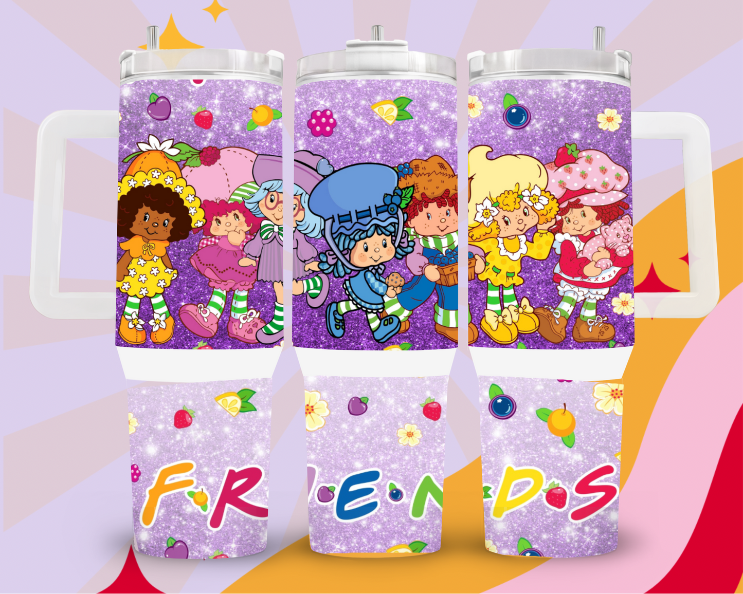 Strawberry and friends 40oz tumbler