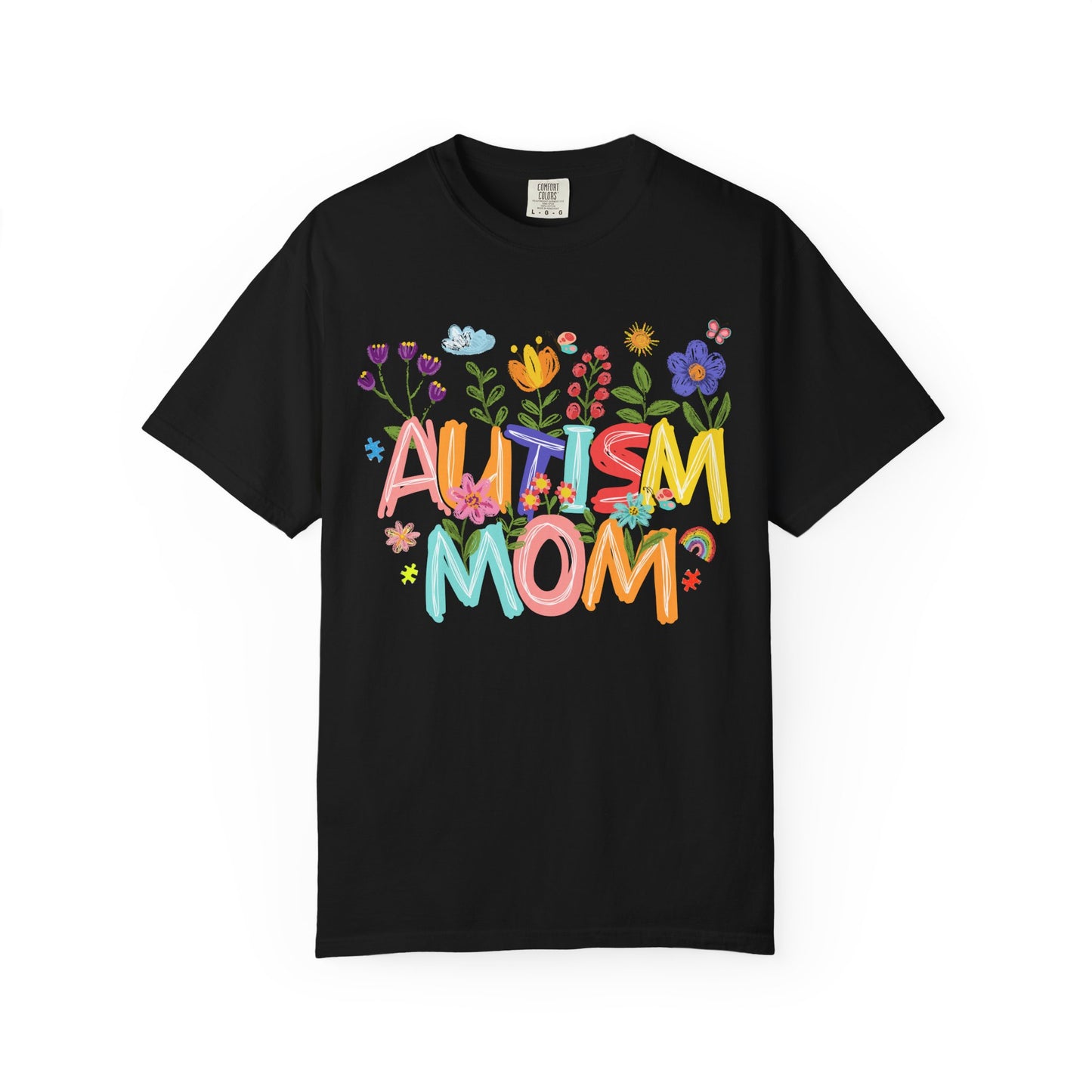 Autism Mom Floral T-Shirt, Gift for Autism Awareness, Supportive Apparel
