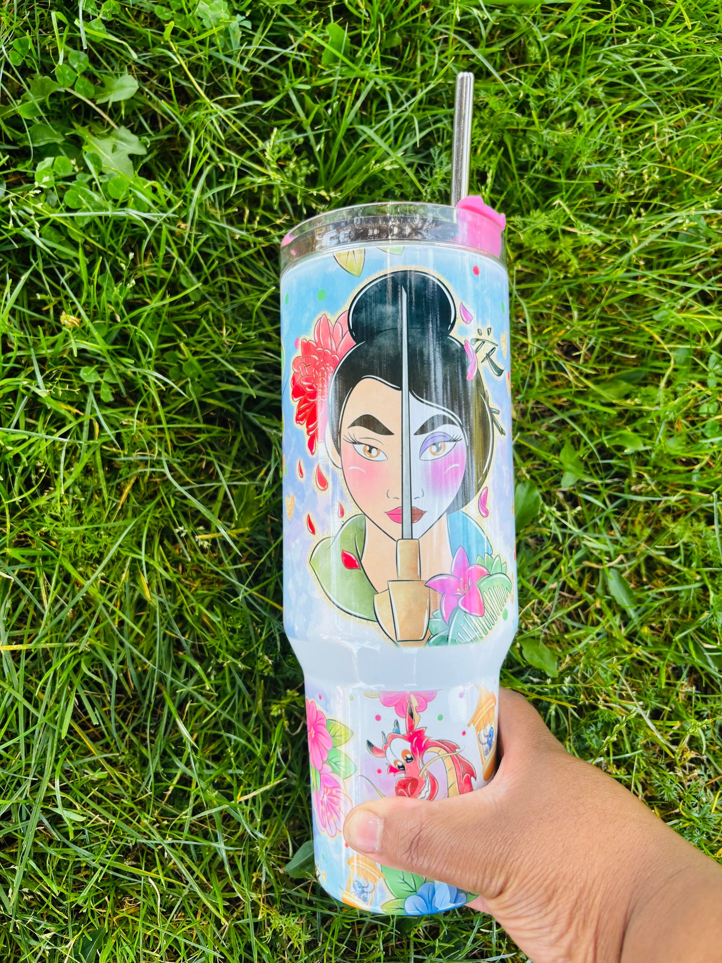Mulan blooms 40oz tumbler