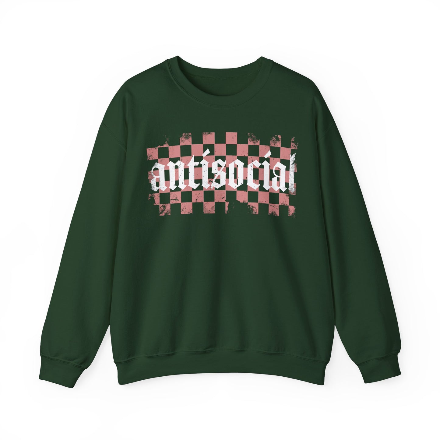 Antisocial Crewneck Sweatshirt, Comfy Casual Pullover for Everyday Wear, Perfect Gift for Introverts, Street Style Apparel,