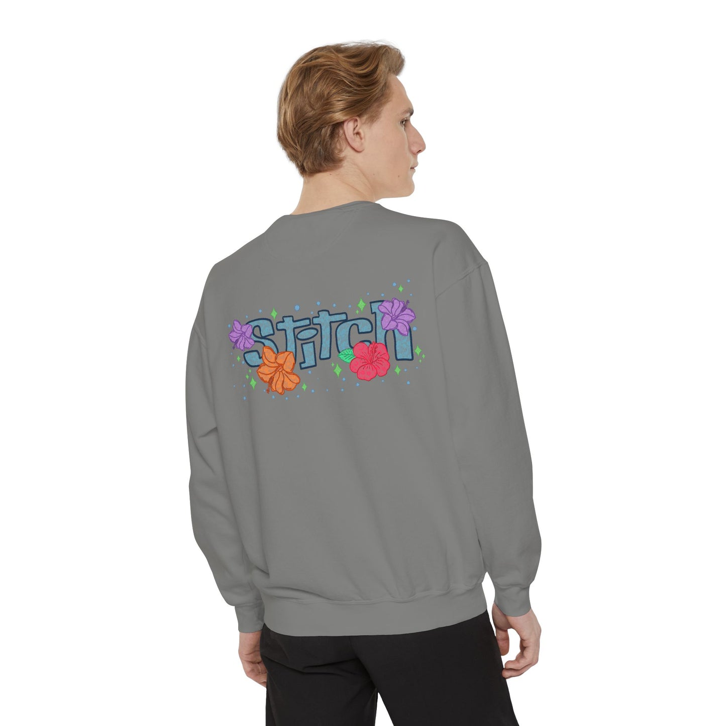 Stitch lace floral Graphic Sweatshirt