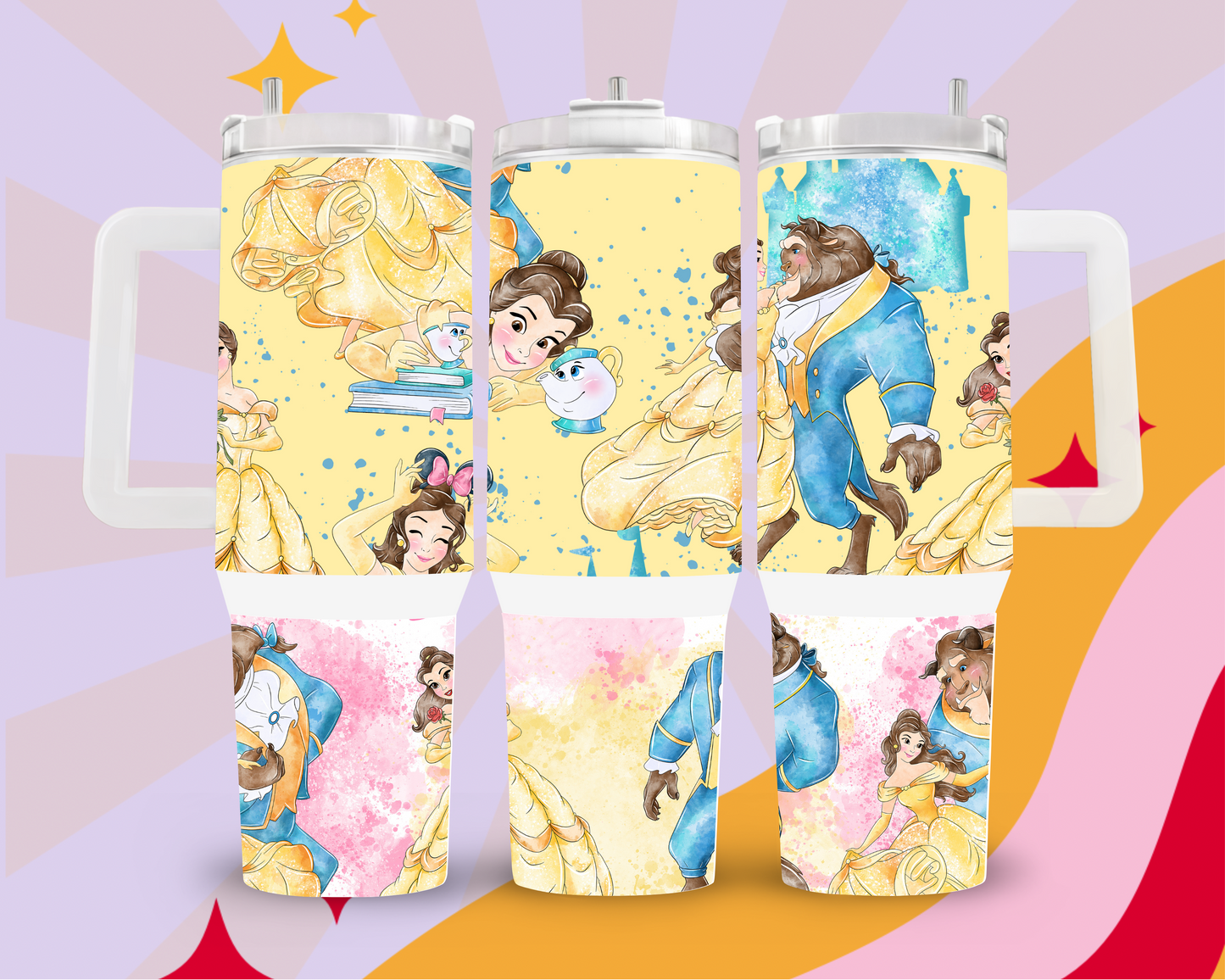 Beauty and the beast 40oz tumbler