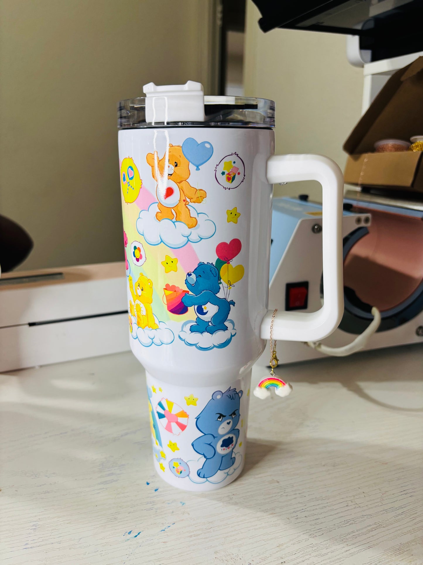 Rainbow Care Bears 40oz tumbler