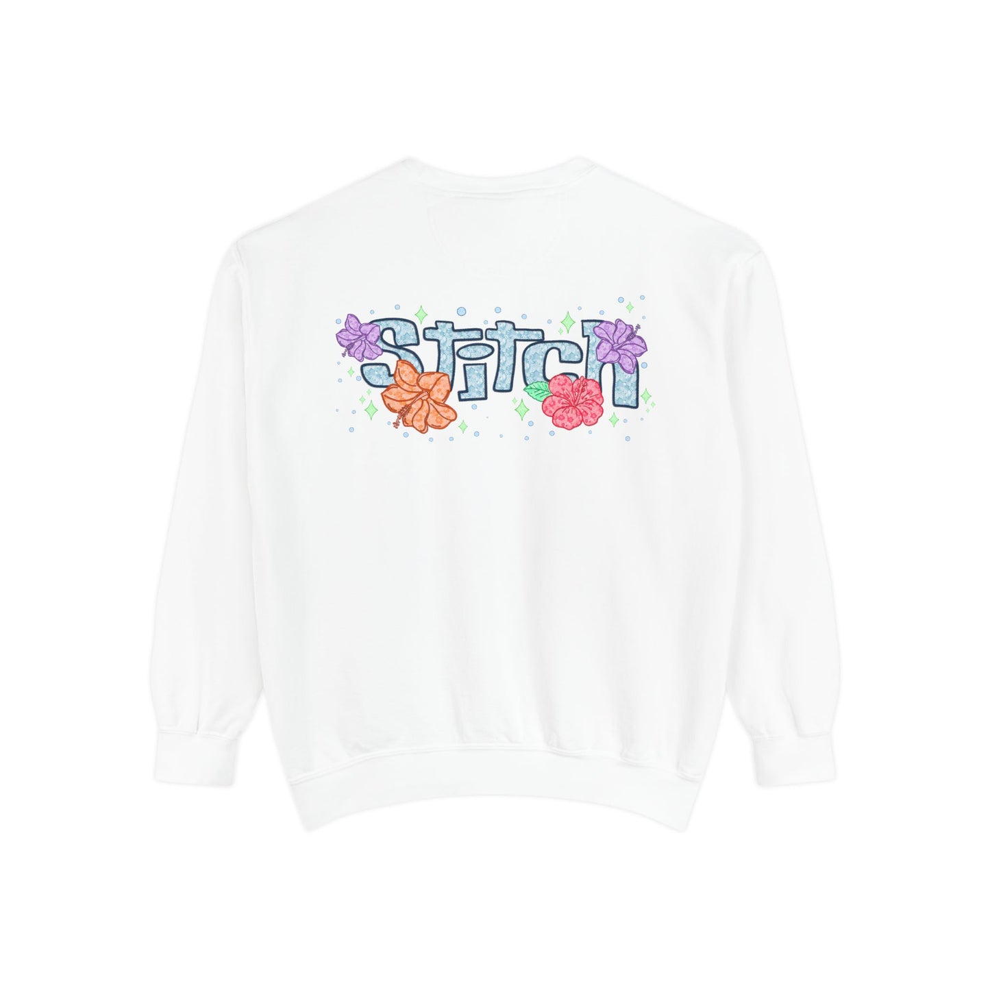 Stitch lace floral Graphic Sweatshirt