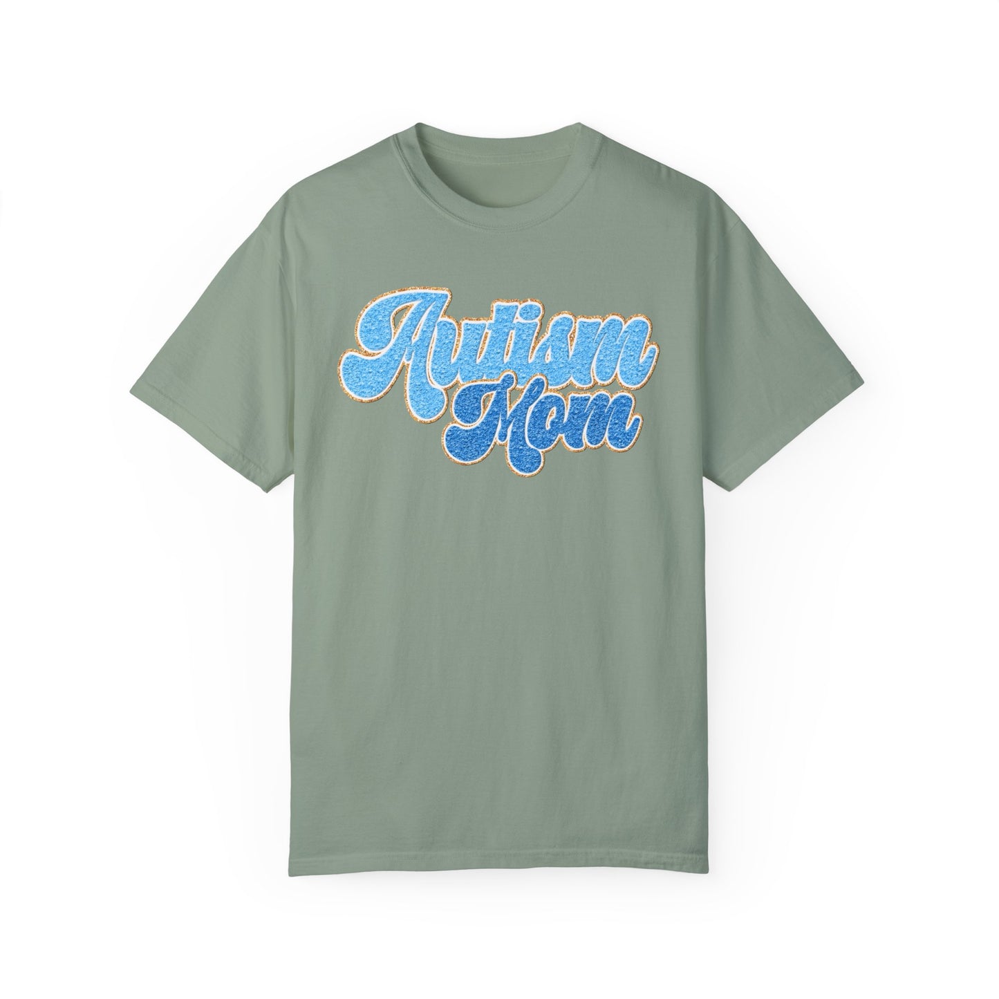 autism mom faux Unisex Garment-Dyed T-shirt