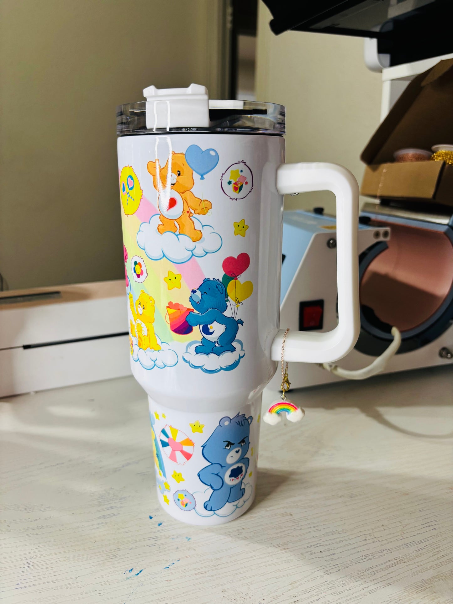 Rainbow Care Bears 40oz tumbler