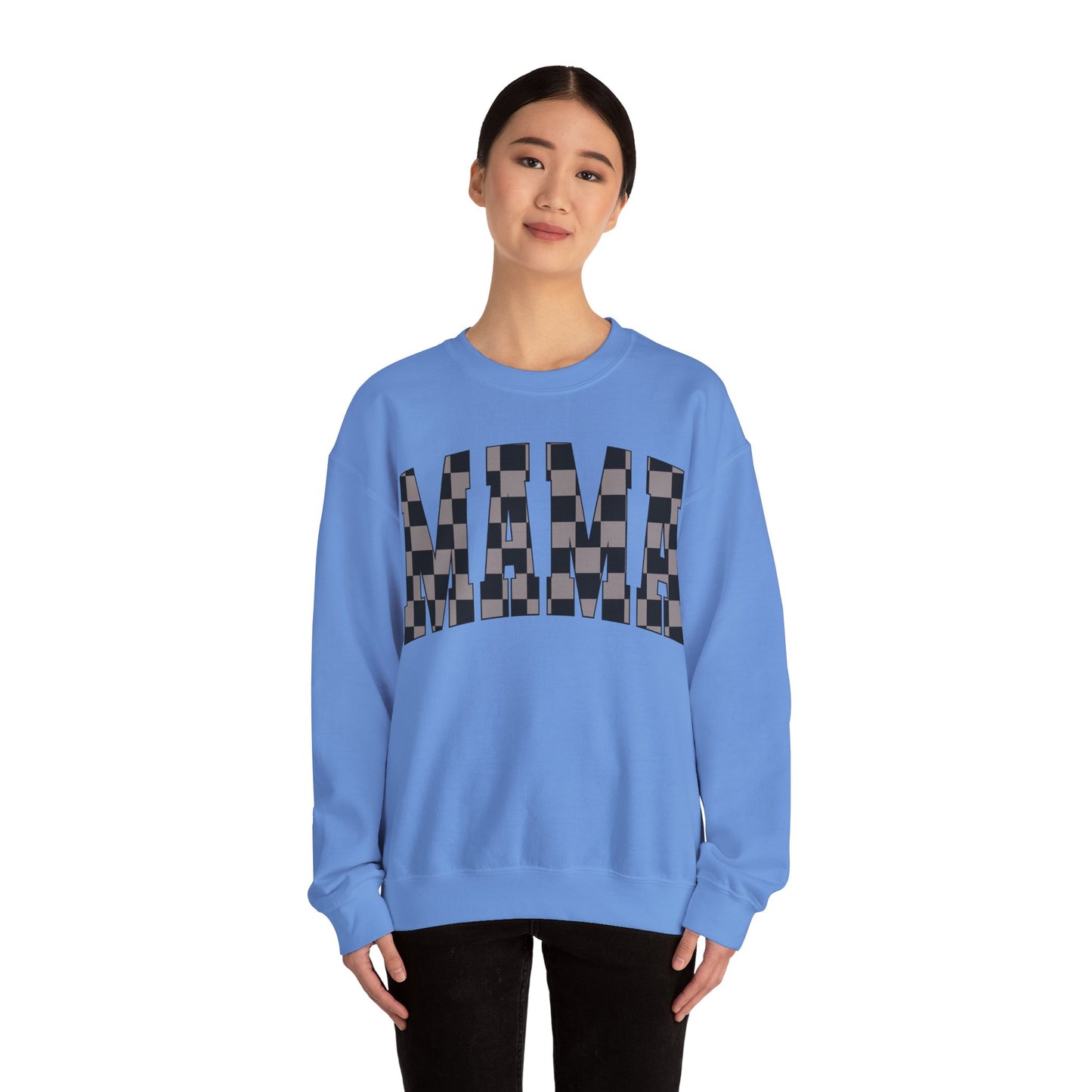checkered mama Unisex Heavy Blend™ Crewneck Sweatshirt