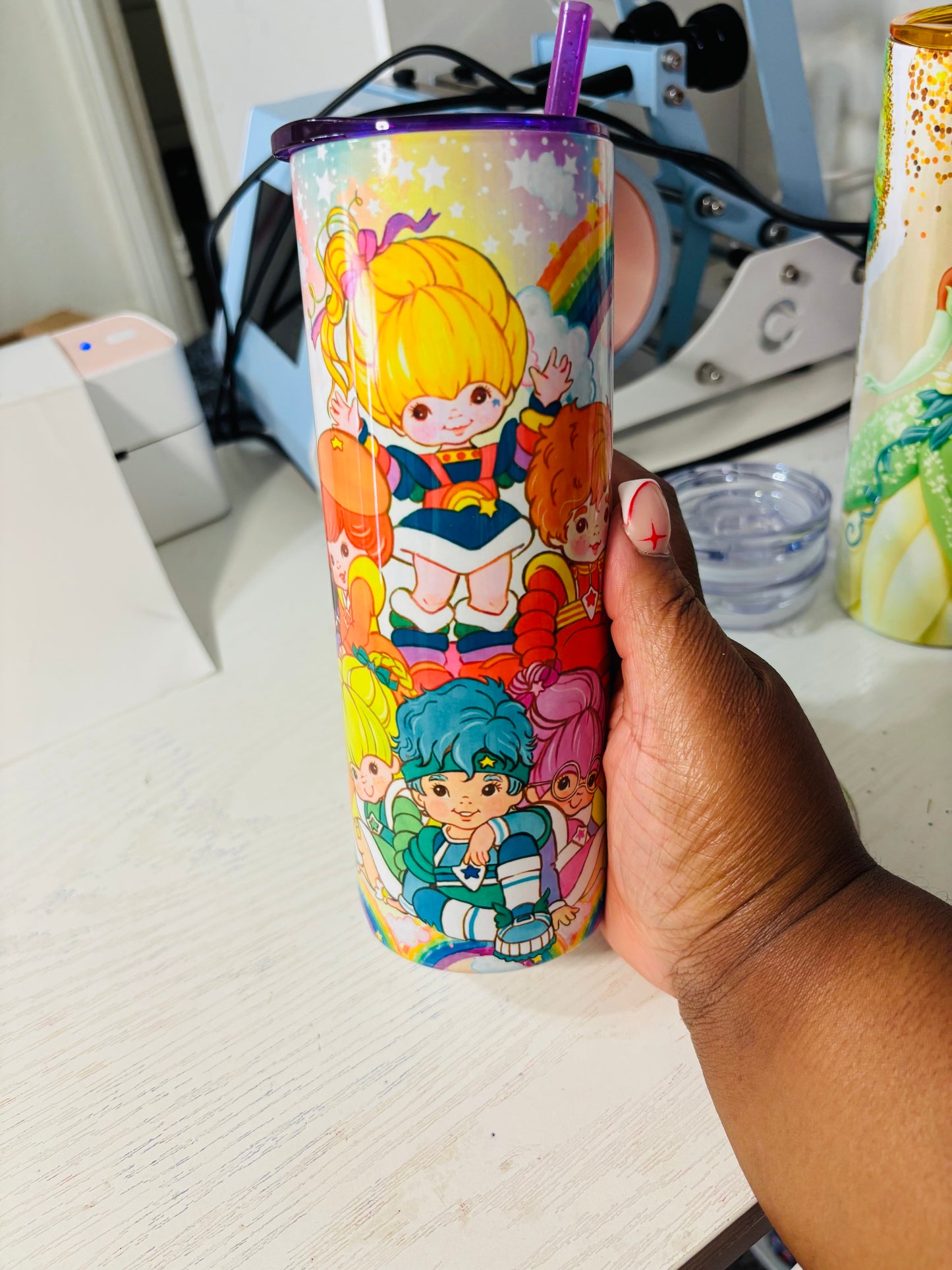 Rainbow and friends 20oz tumbler