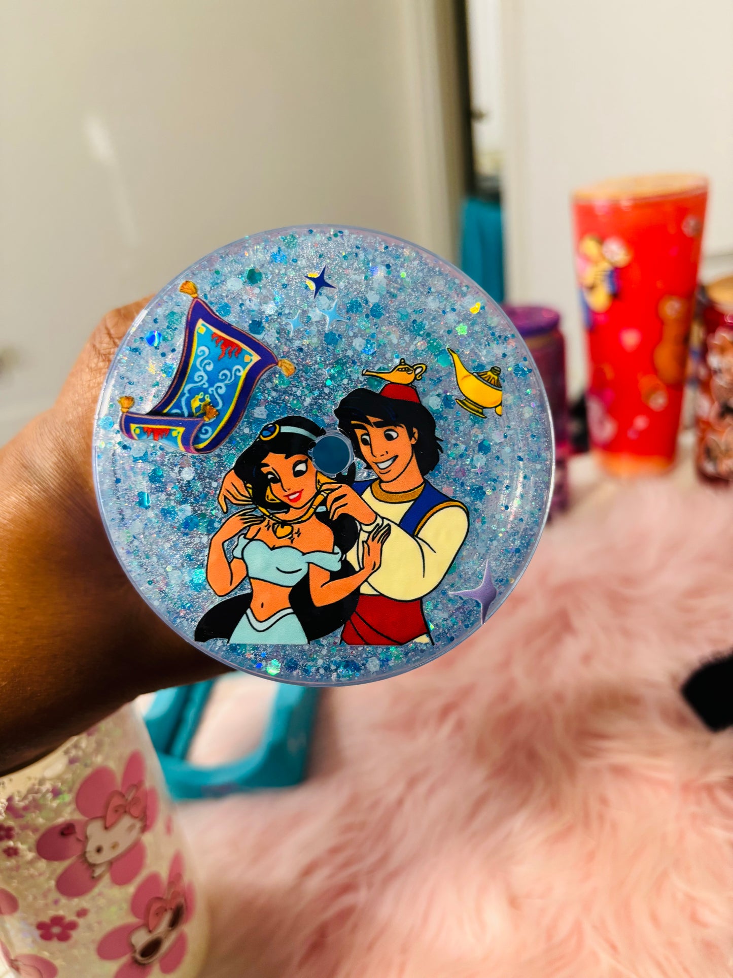 Jasmine and Aladdin 24oz acrylic tumbler