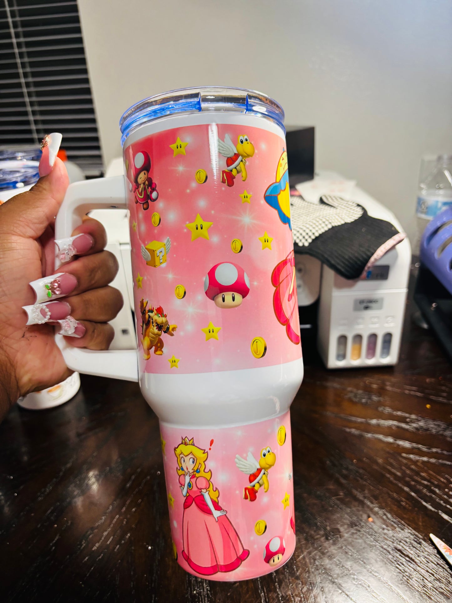 Peach 40oz tumbler