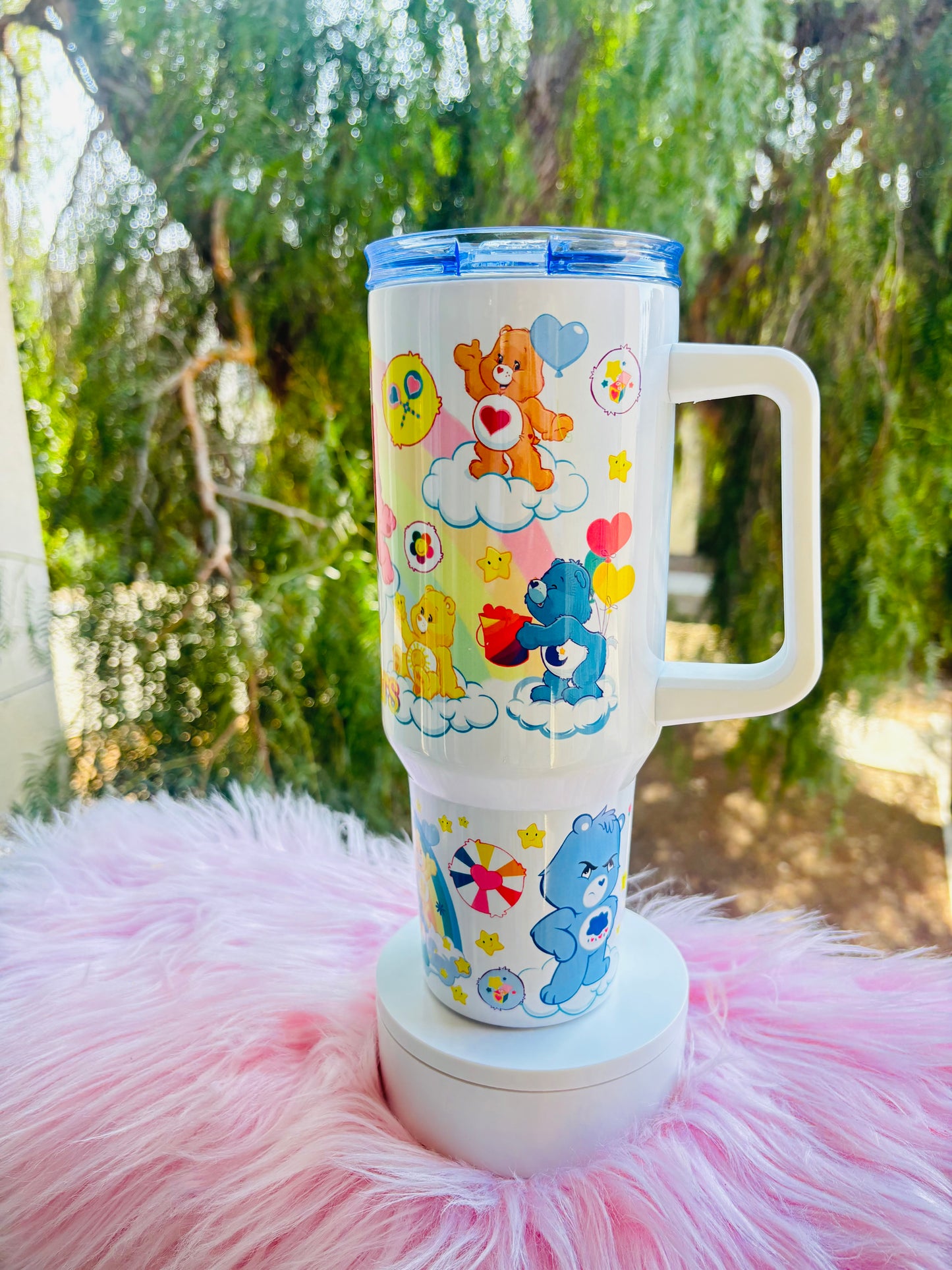 Rainbow Care Bears 40oz tumbler