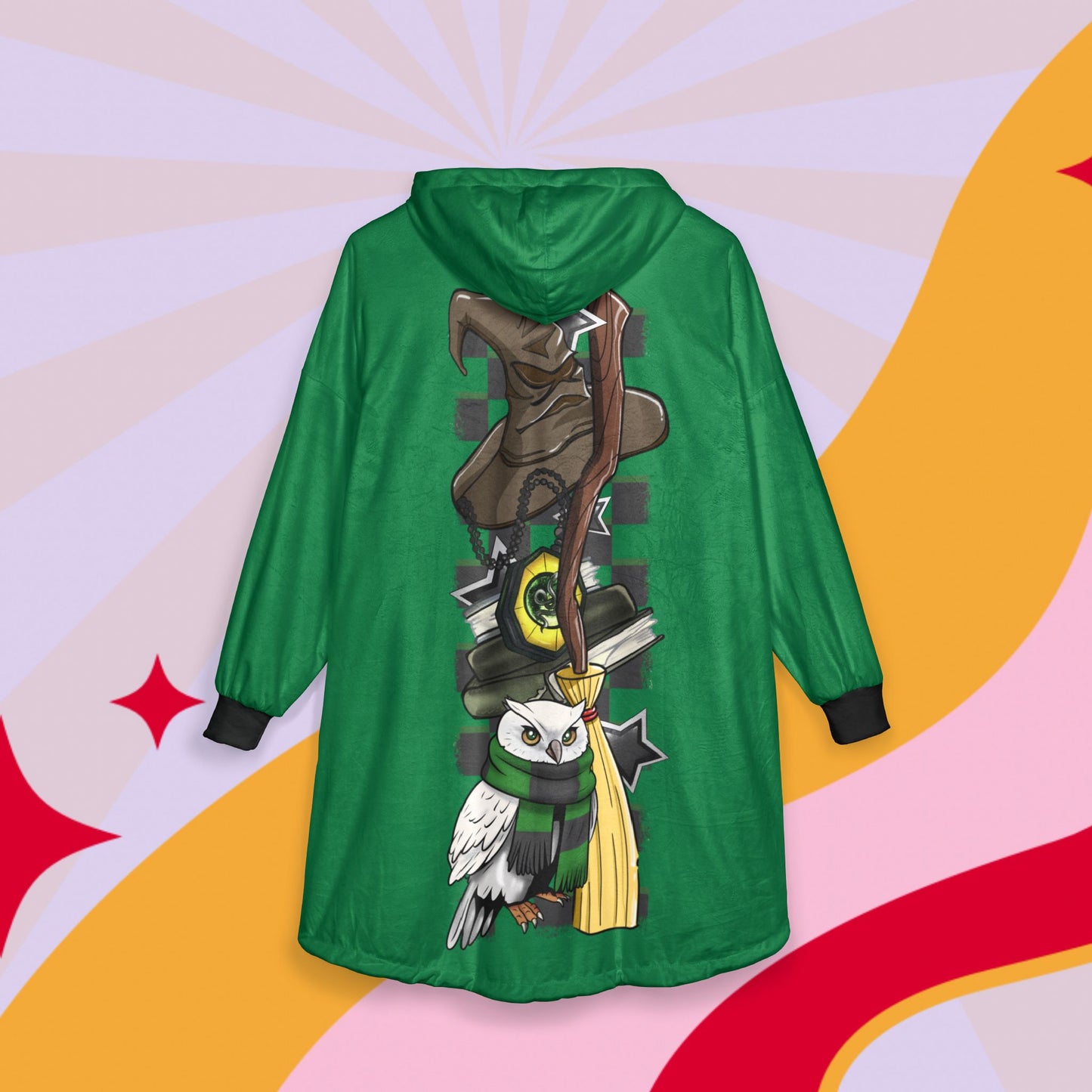 Slytherin Wizarding Hooded Blanket