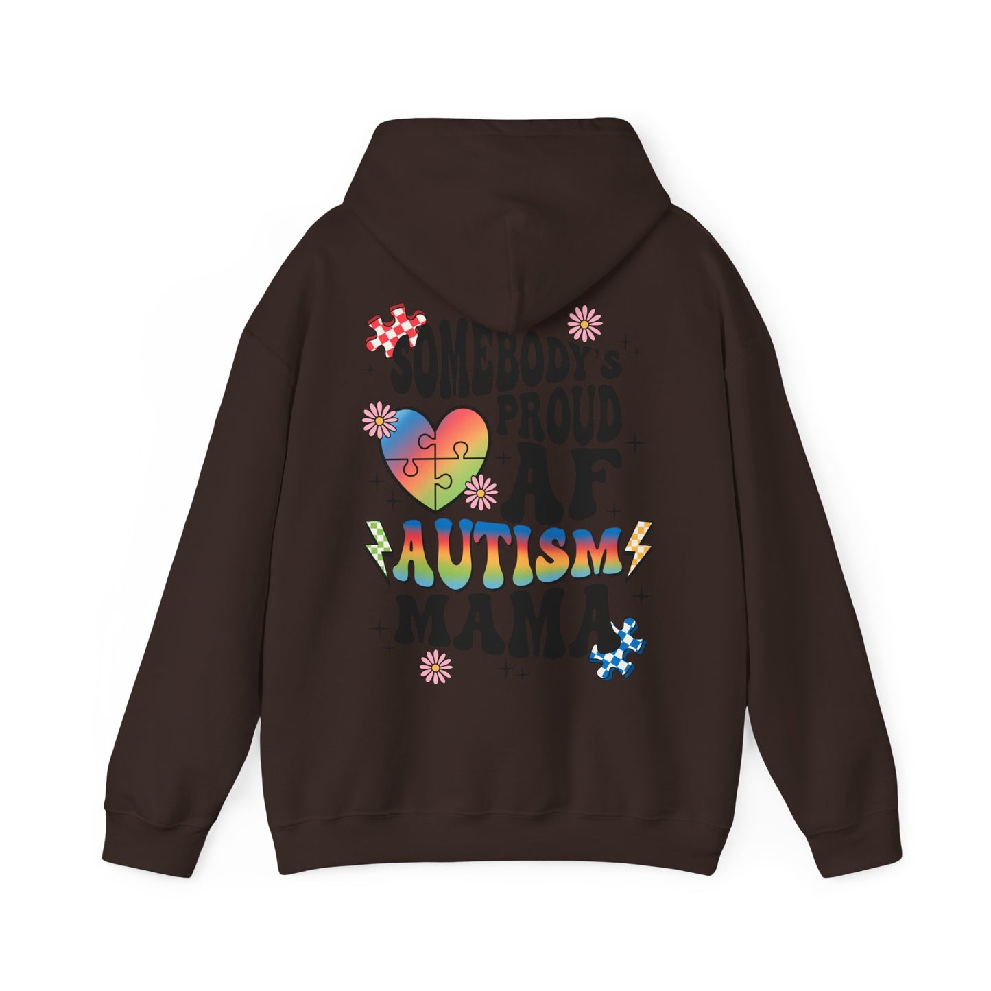 somebodys proud autism mama Unisex Heavy Blend™ Hooded Sweatshirt