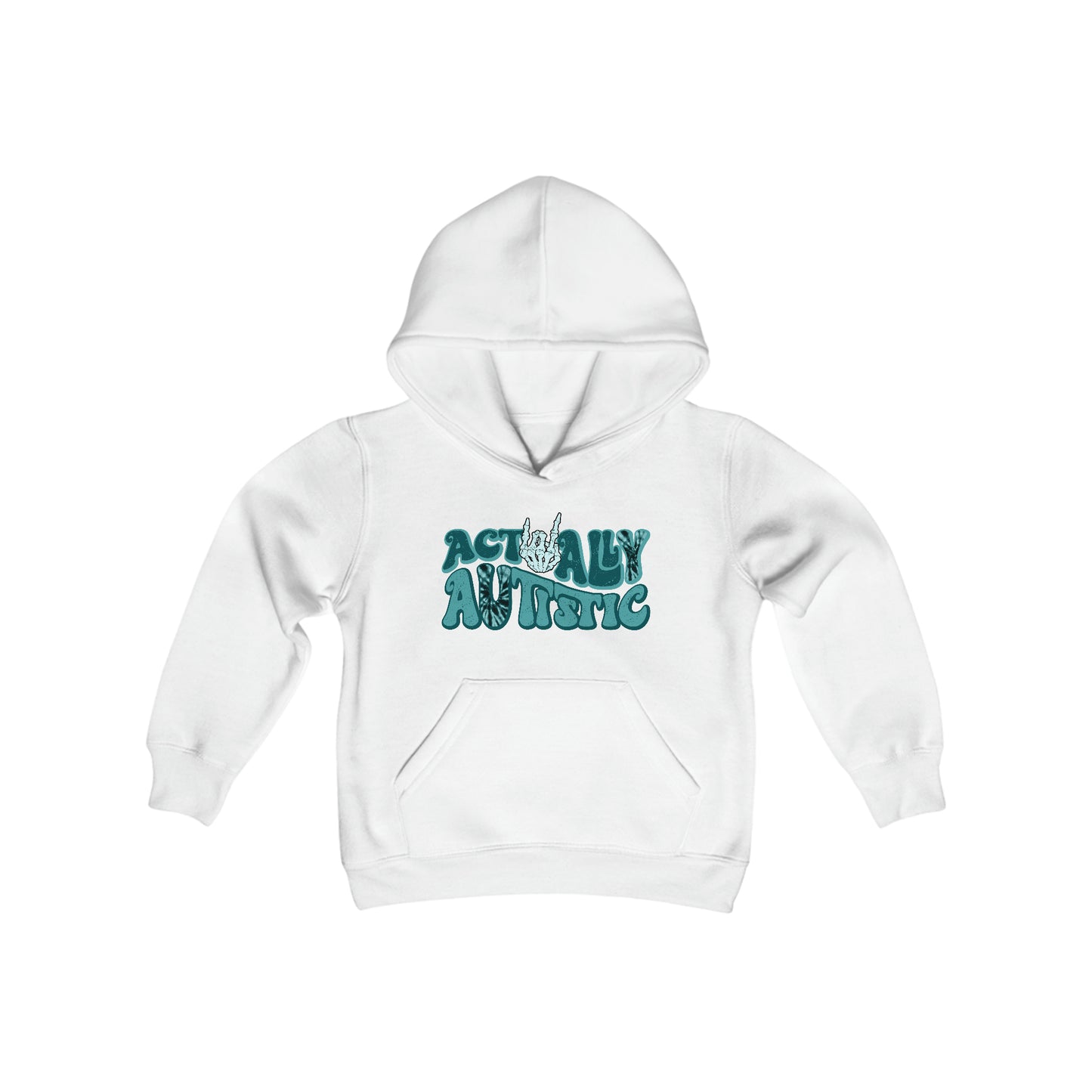 actually autistic Youth Heavy Blend Hooded Sweatshirt