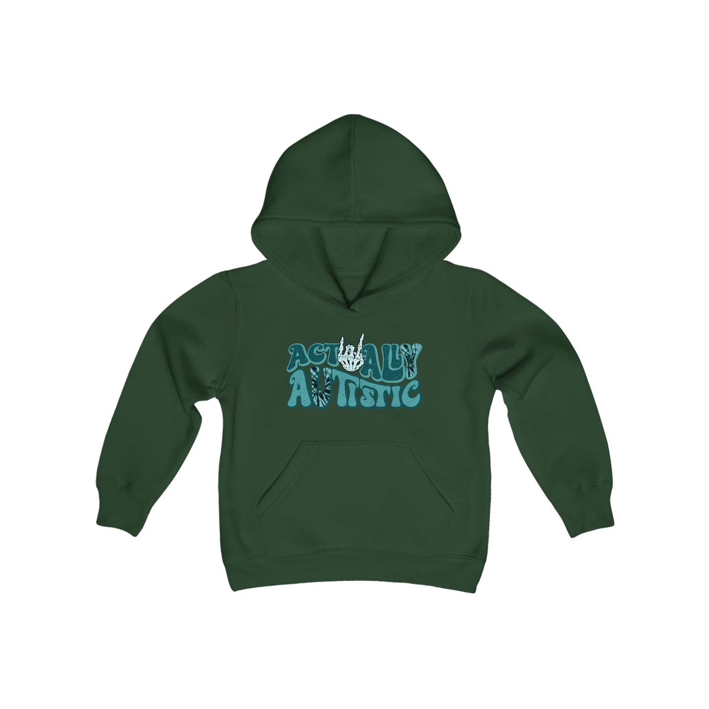 actually autistic Youth Heavy Blend Hooded Sweatshirt
