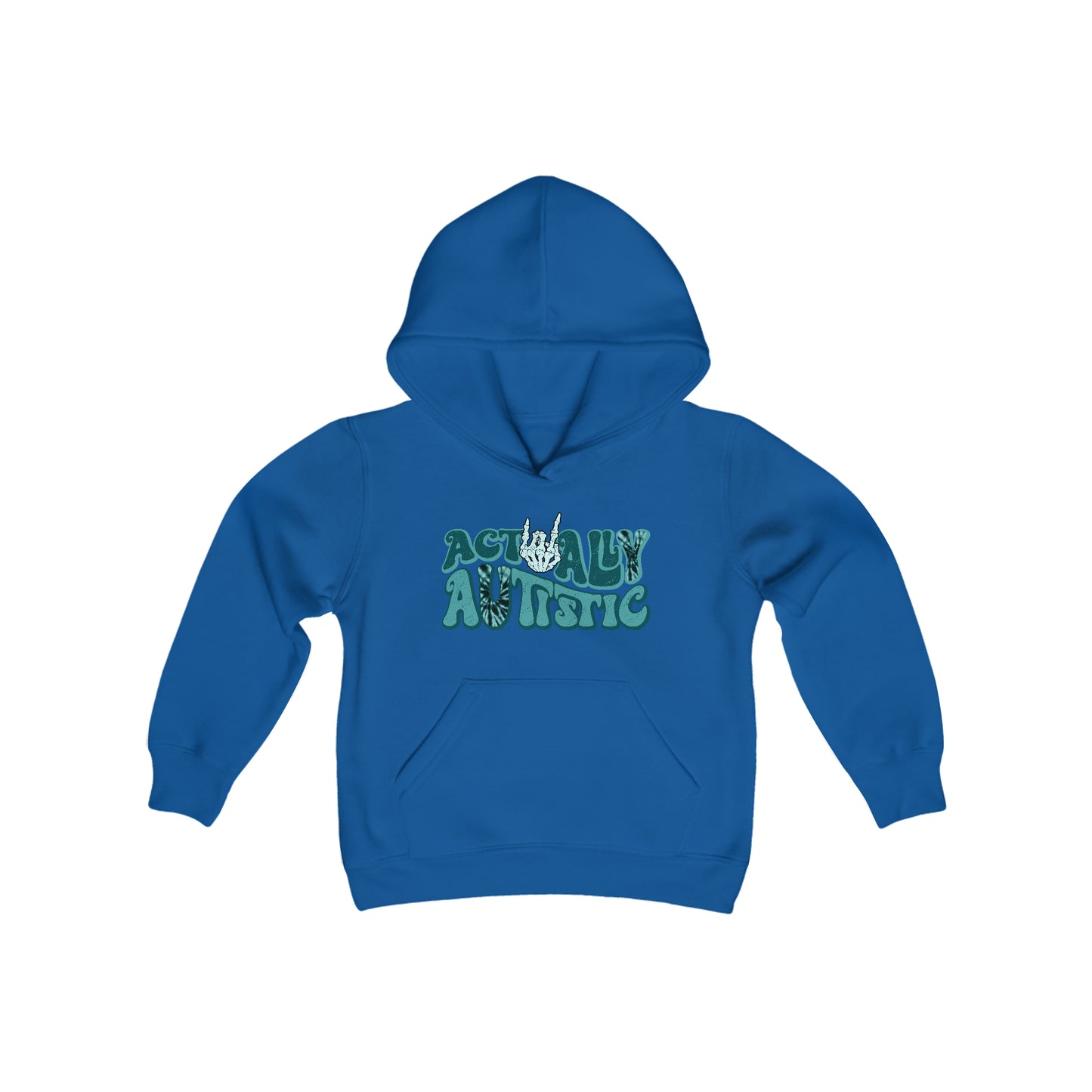 actually autistic Youth Heavy Blend Hooded Sweatshirt