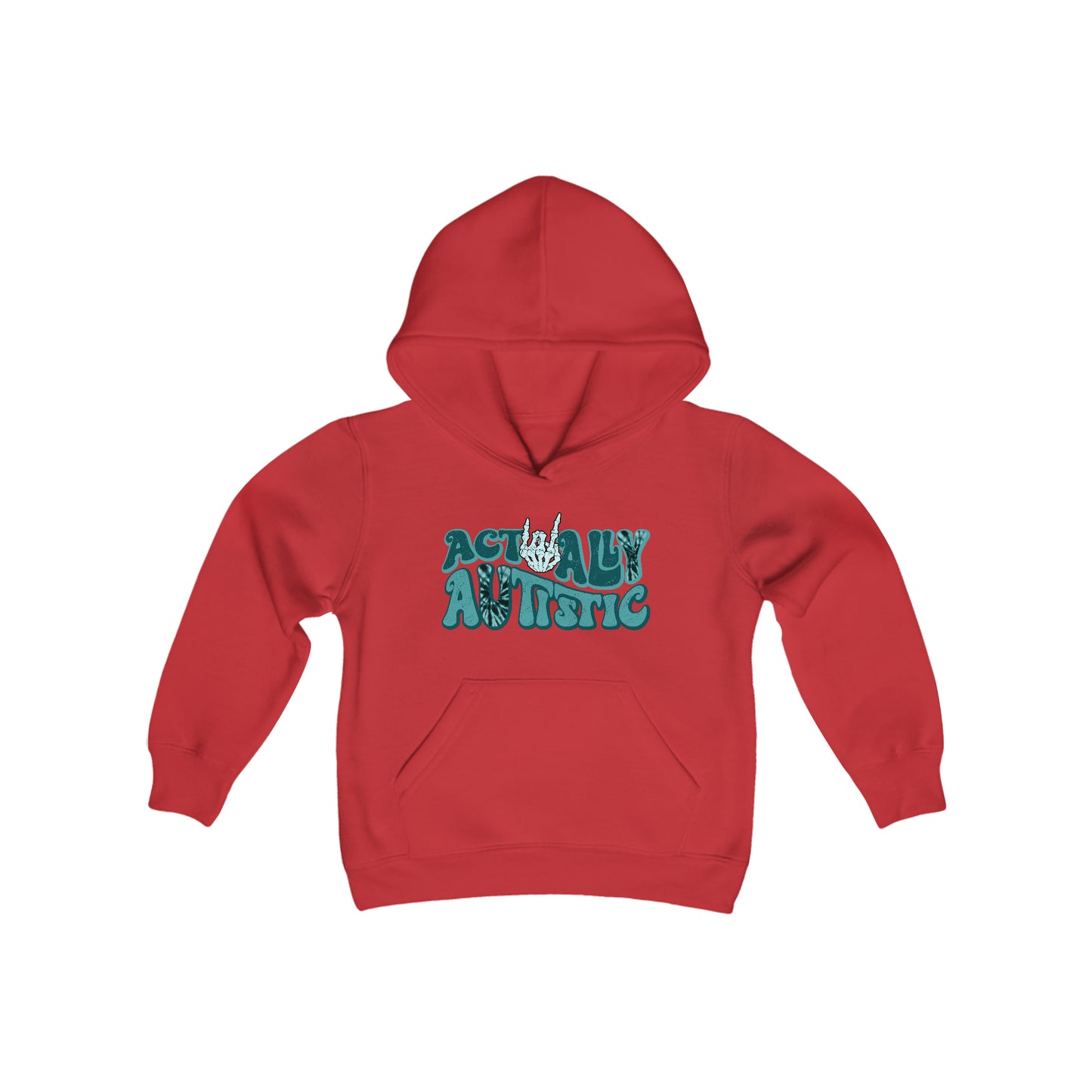 actually autistic Youth Heavy Blend Hooded Sweatshirt
