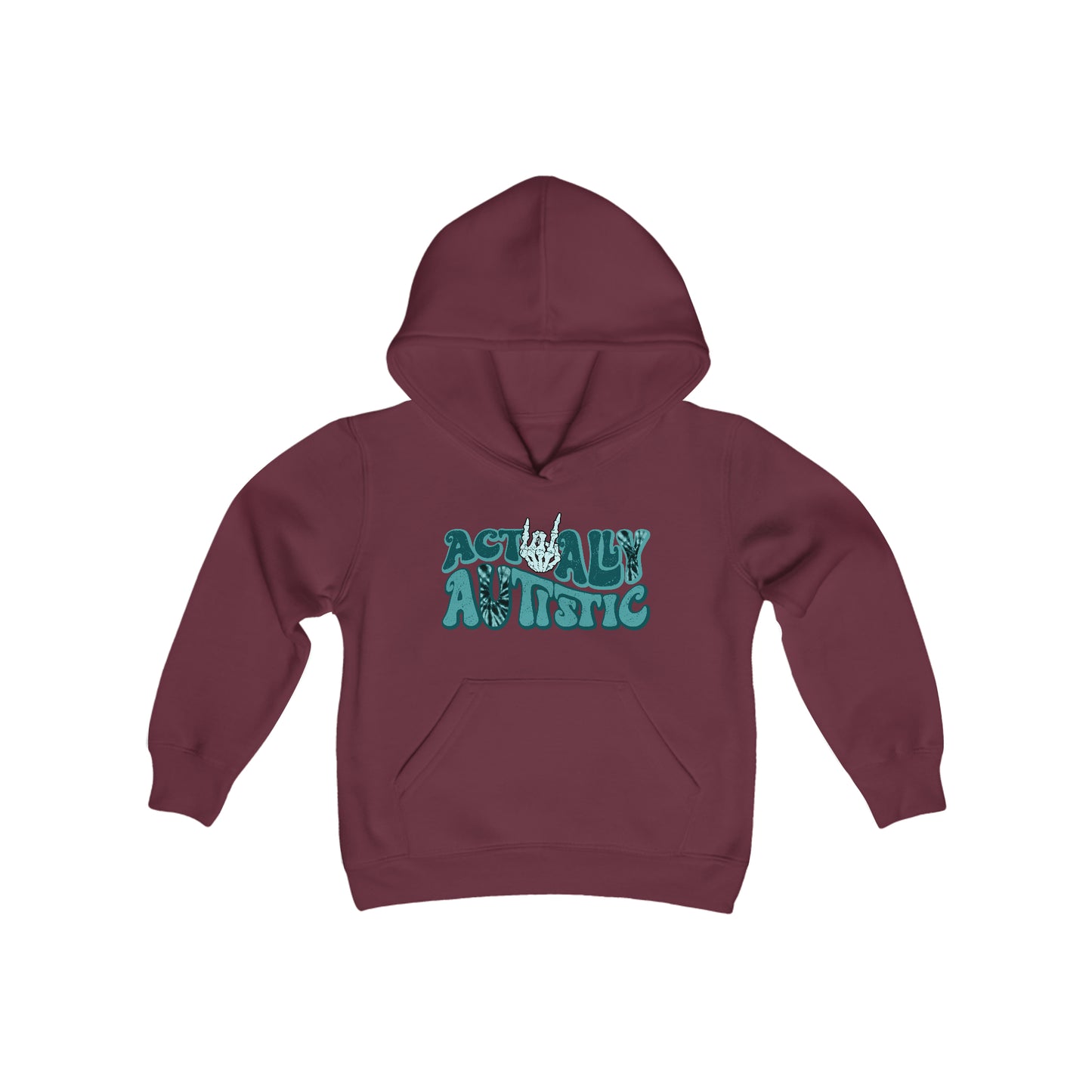 actually autistic Youth Heavy Blend Hooded Sweatshirt