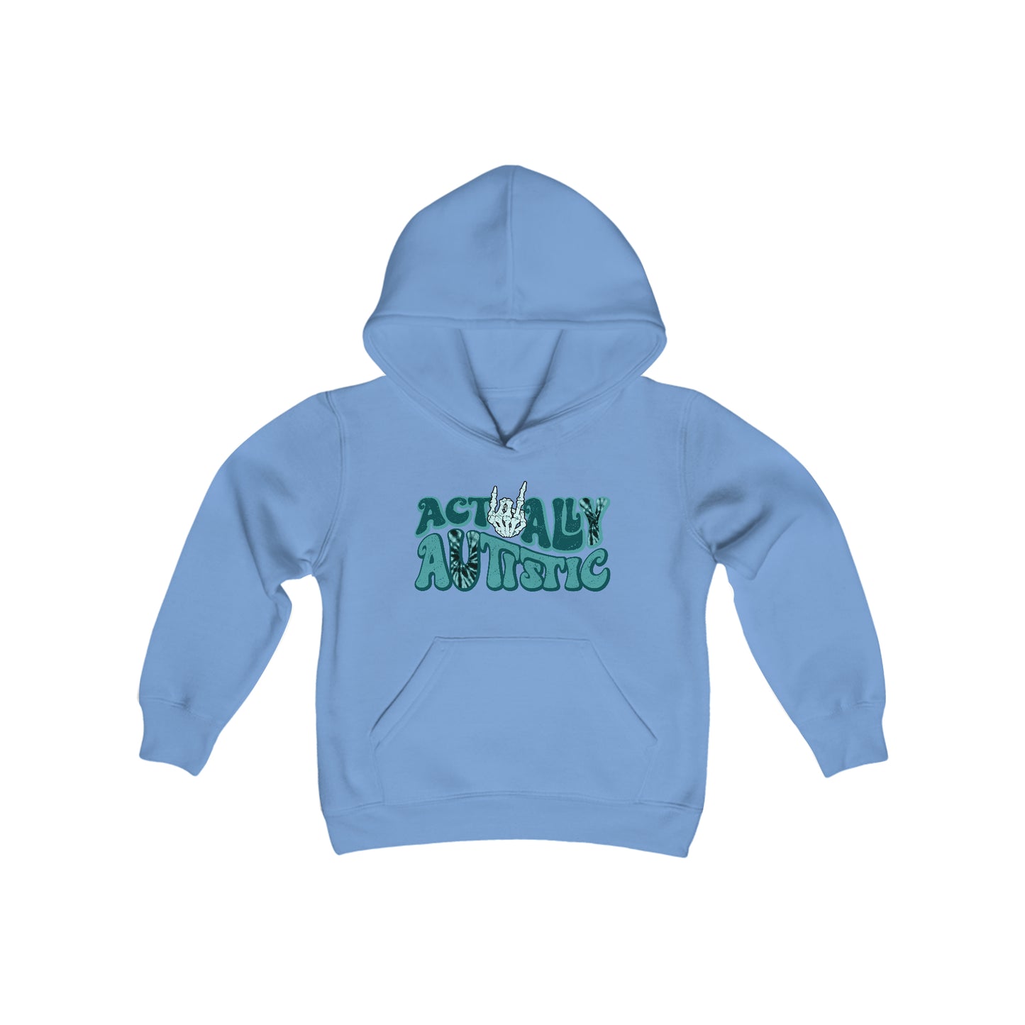 actually autistic Youth Heavy Blend Hooded Sweatshirt