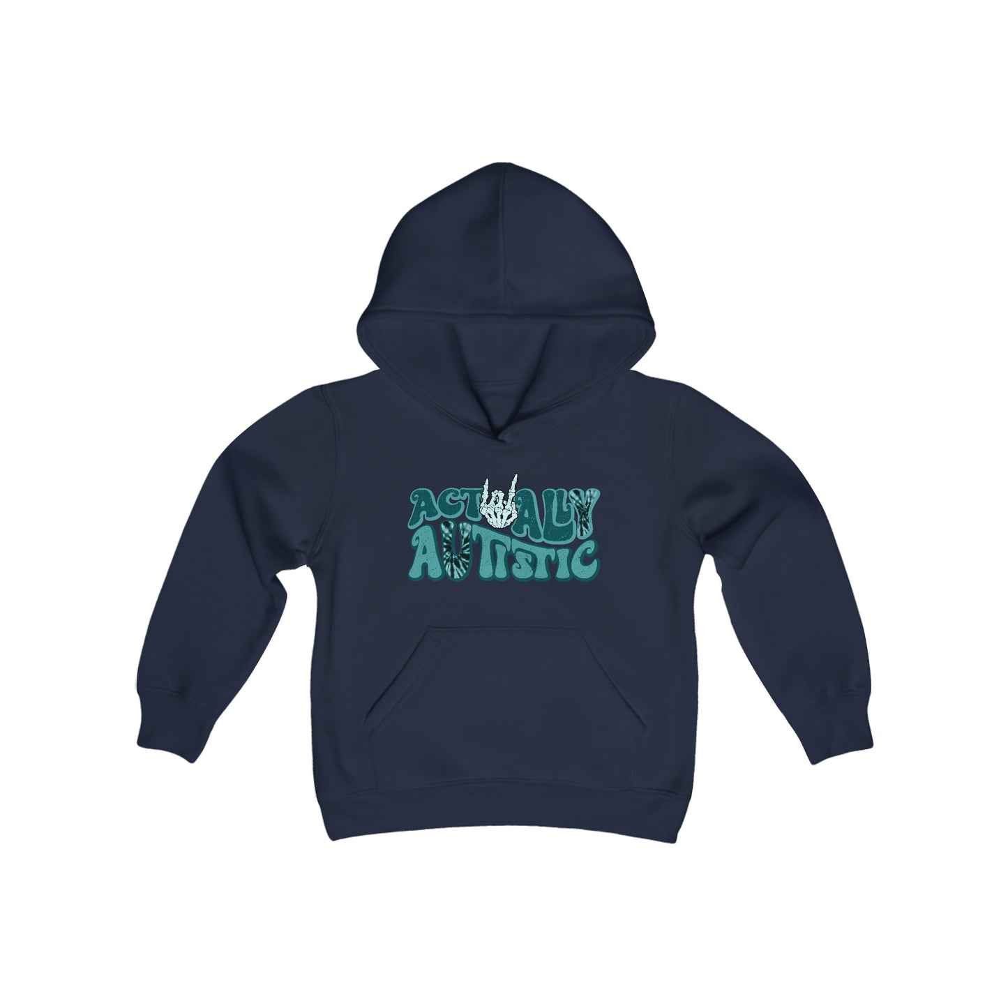 actually autistic Youth Heavy Blend Hooded Sweatshirt